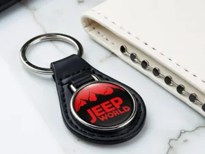 Jeep Borsa Chiavi In Pelle Fermo Lucido Taglio Elite